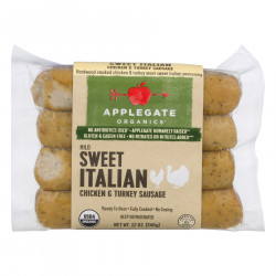 Applegate Organics Mild Sweet Italian Chicken & Turkey Sausage, 12 Oz.